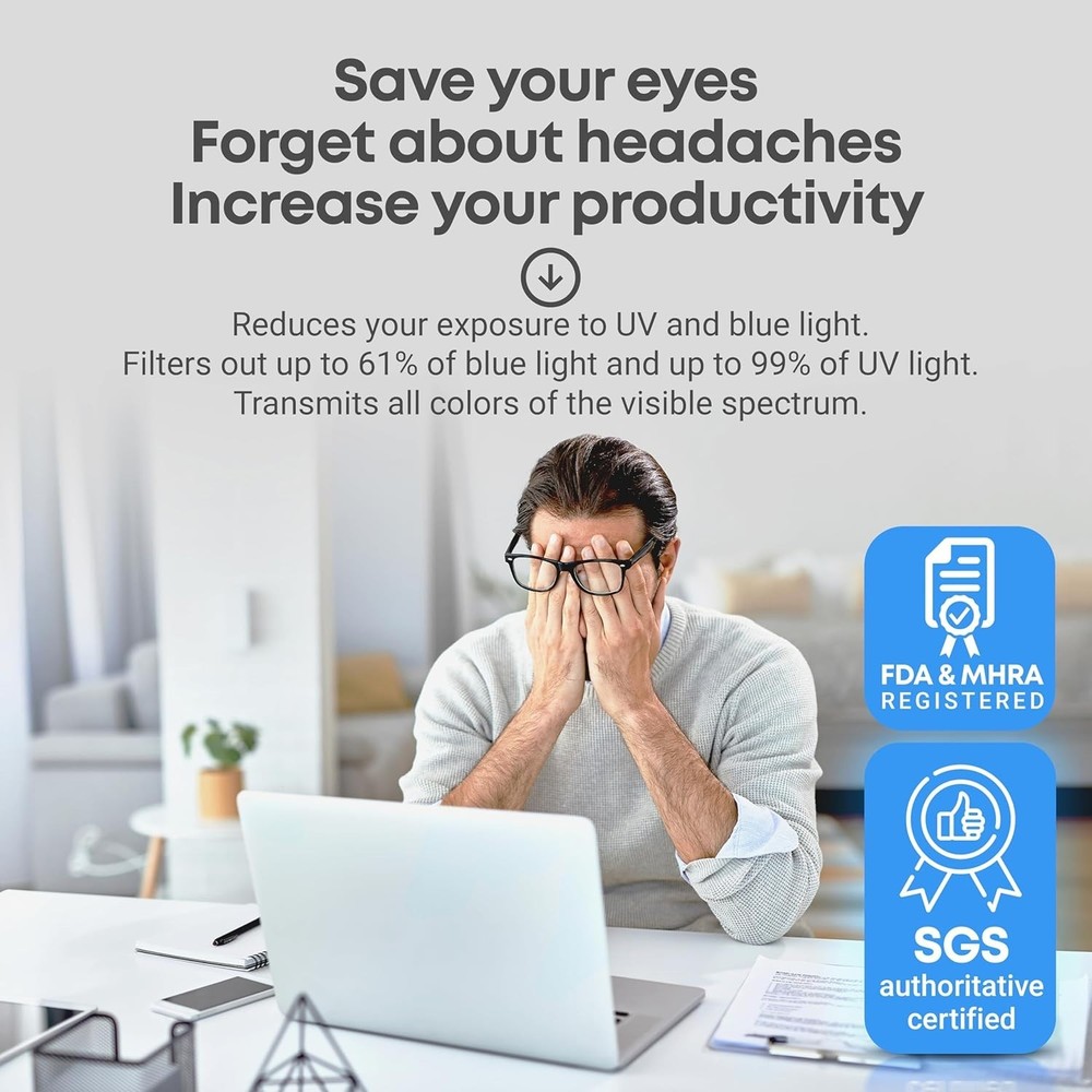 15.6" Blue Light Screen Filter - Easy Install Eye Protection, 14.2"