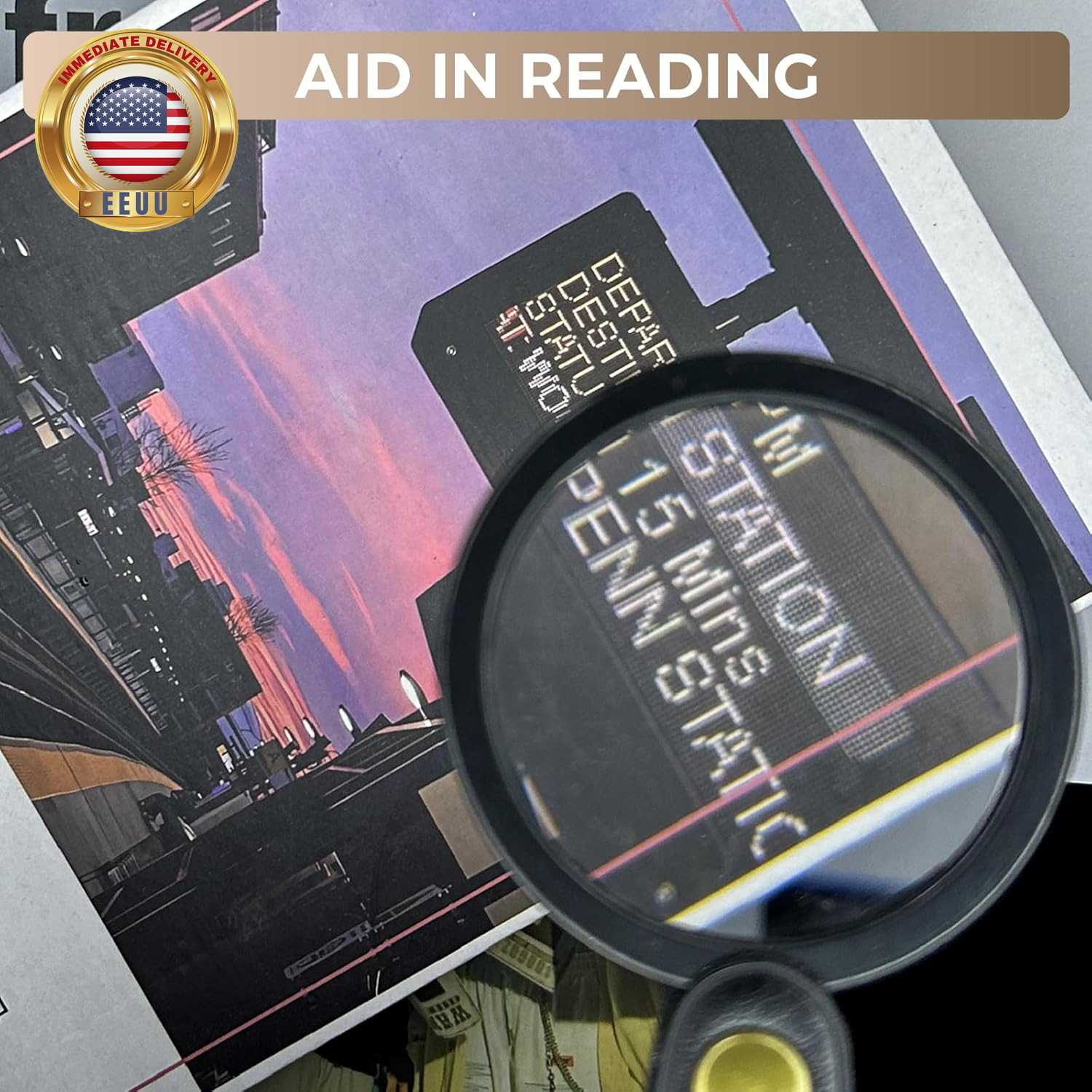 20X Pocket Magnifier, HD Folding Magnifying Glass for Reading, Mini Portable Pag