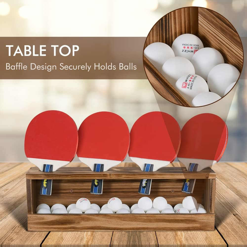 Ping Pong Paddle Storage Rack - Table Tennis Racket Display Wall Mounted Holder