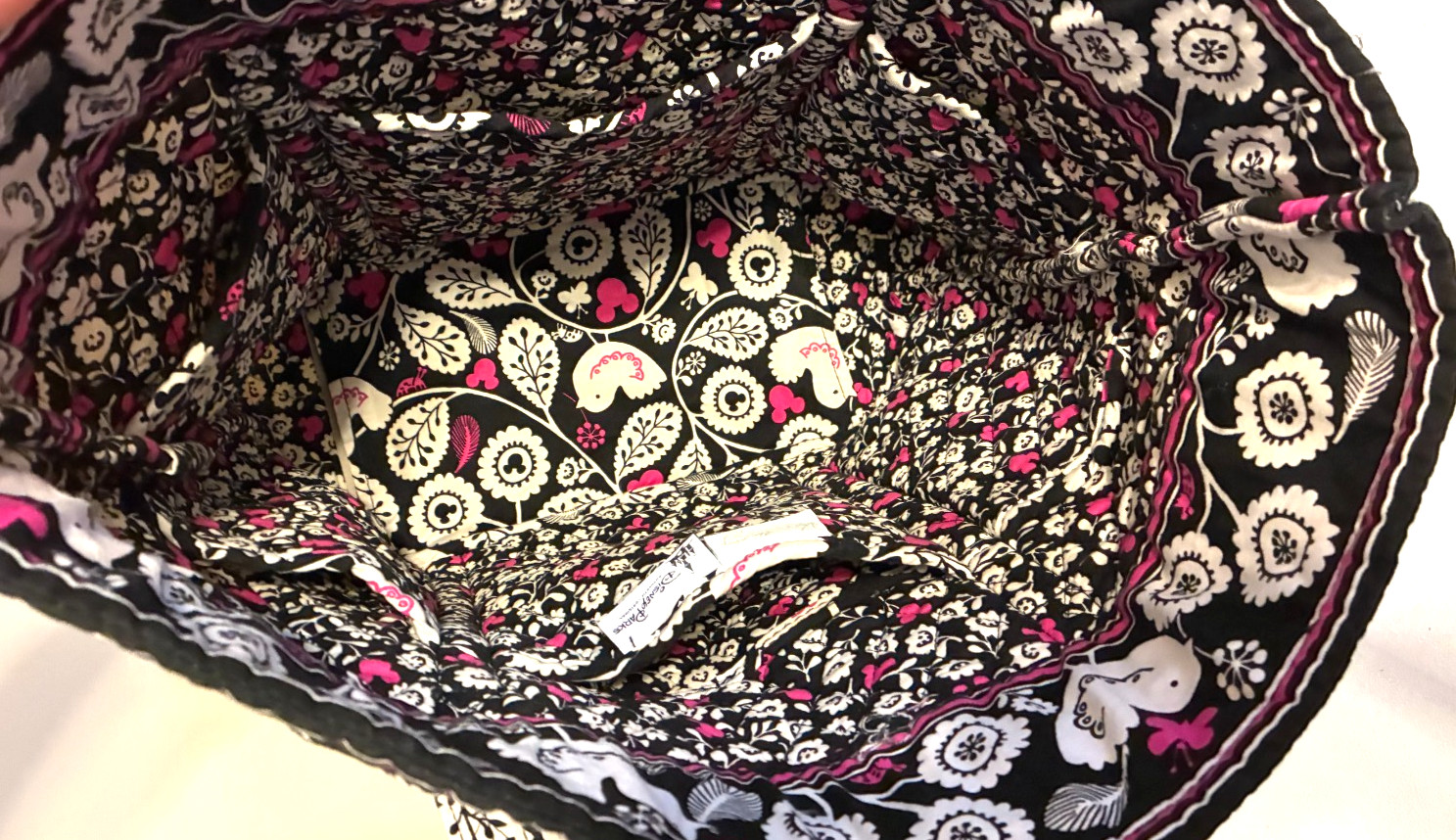 Vera Bradley Disney Parks World Land Mickey Mouse Meets Birdie Toggle Tote Bag