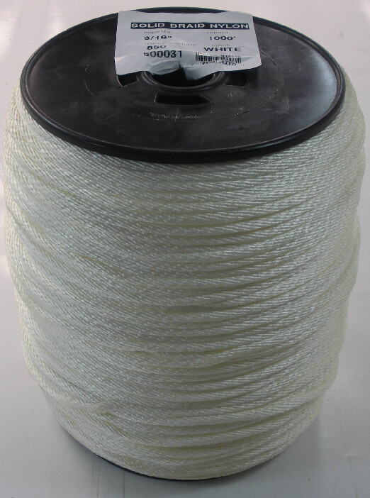 Unicord Solid Braid Nylon Rope 3/16" x 1000 Ft