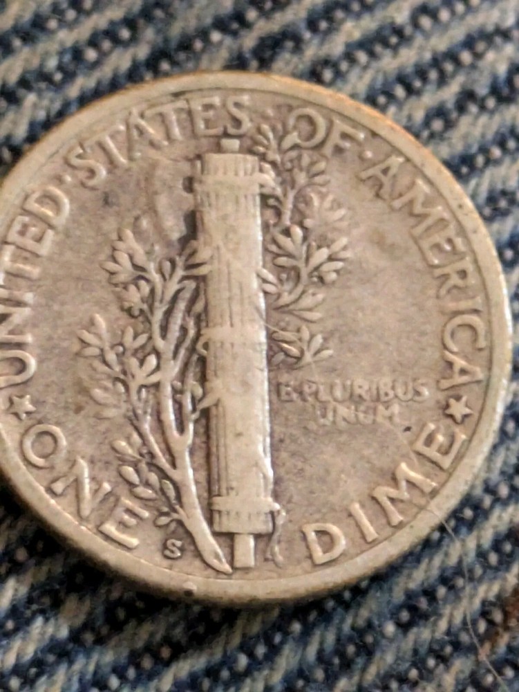1928-S Mercury Dime Fine Details