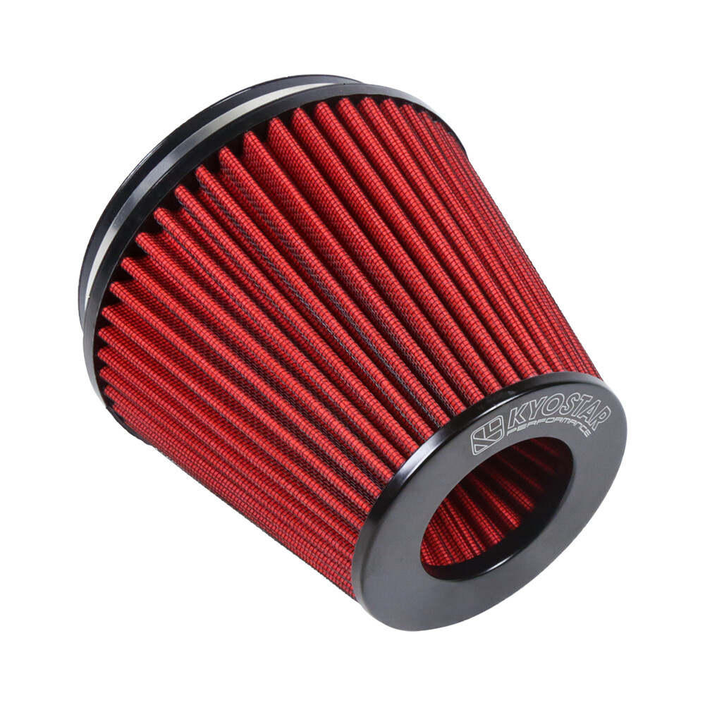 6" Red Truck Long Performance High Flow Inlet Cold Air Intake Cone Dry Filter
