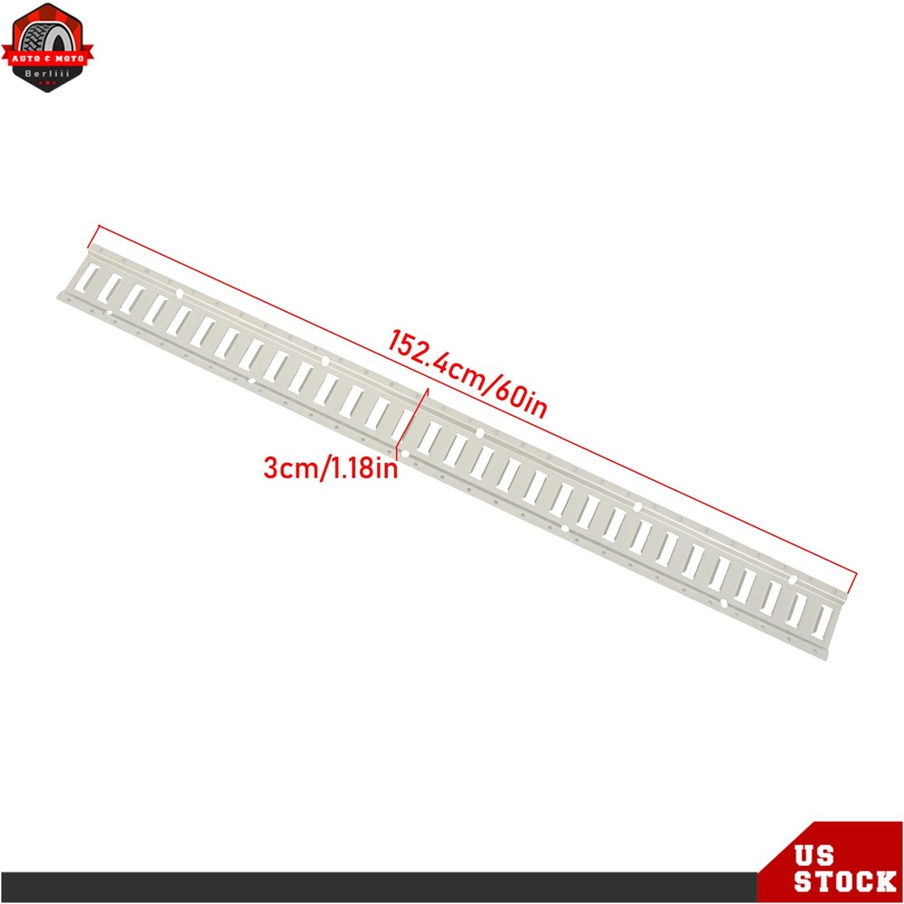 Durable Carbon Steel E Track Tie Down Rail Kit Silver Galvanized Replacement