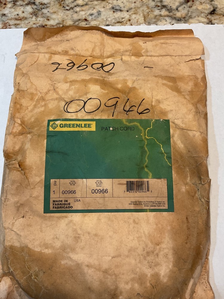 GREENLEE PATCH CORD