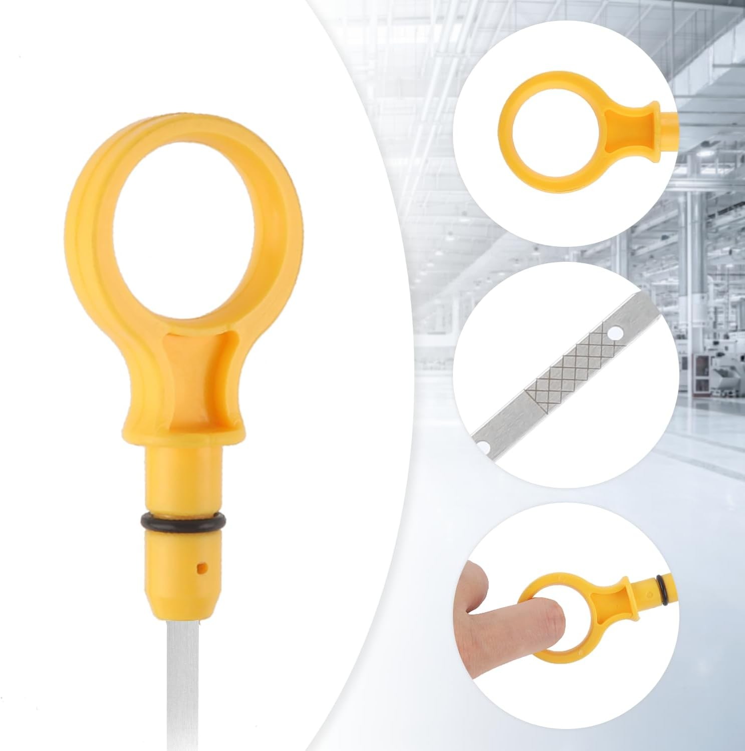 Engine Oil Dipstick Replacement OEM#CJ5Z-6750-A Compatible with 2.0L Ecoboost En