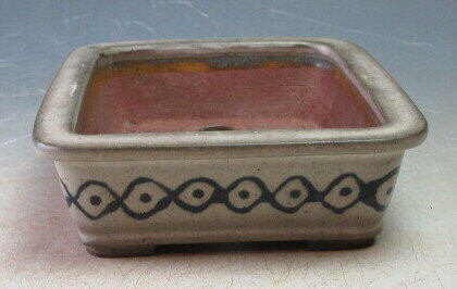 Ito Tonyo Patterned Rectangular Bonsai Pot – Blue/White, Unique Design