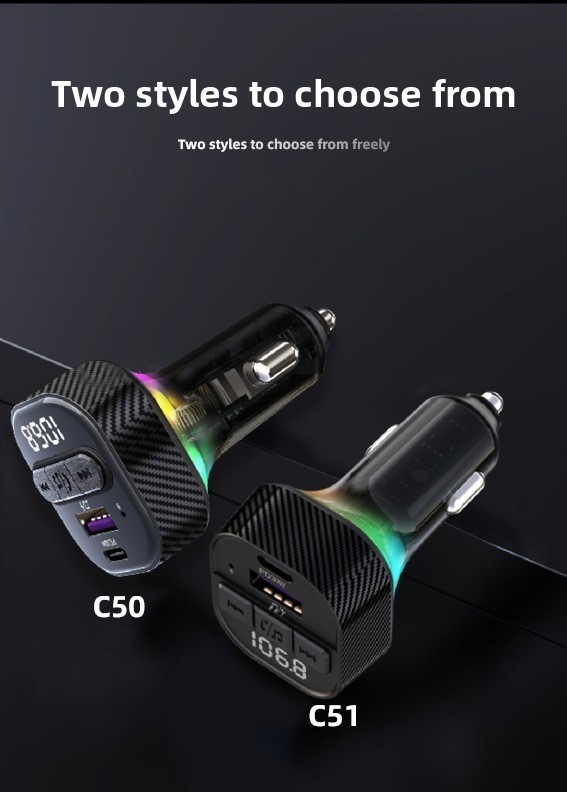 Hands-Free Bluetooth FM Transmitter MP3 Player PD Fast Car Charger