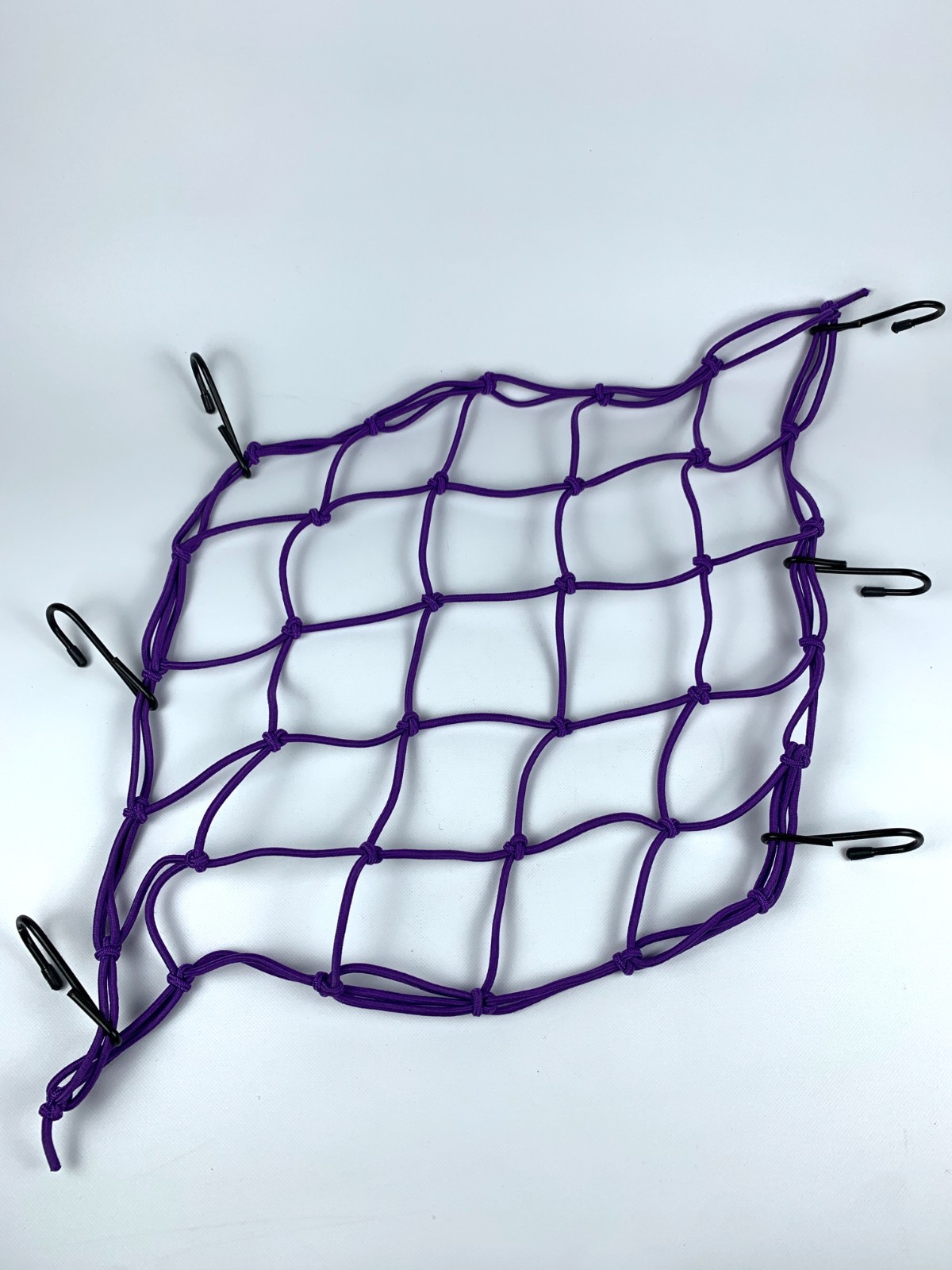 VTG Bike Cargo Net Dayglo Green Purple Stretch Basket Cover Topcraft 15x15" NOS