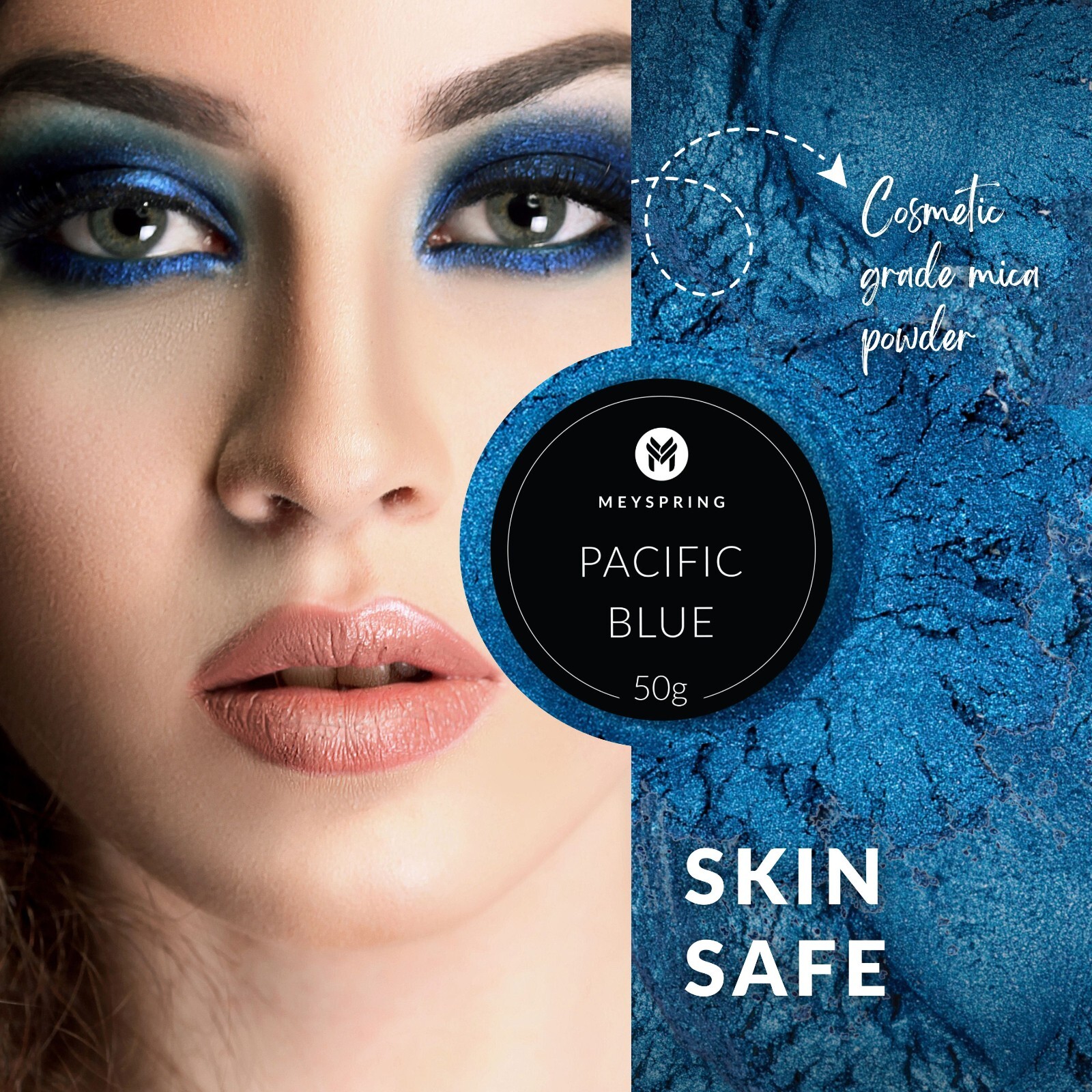 MEYSPRING Pacific Blue Mica Powder for Epoxy - Two Tone Resin Color Pigment