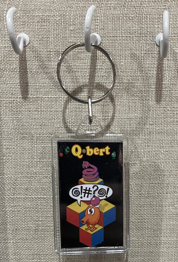 Qbert Acrylic Double Sided Keychain #2 Key Ring Arcade Video Game