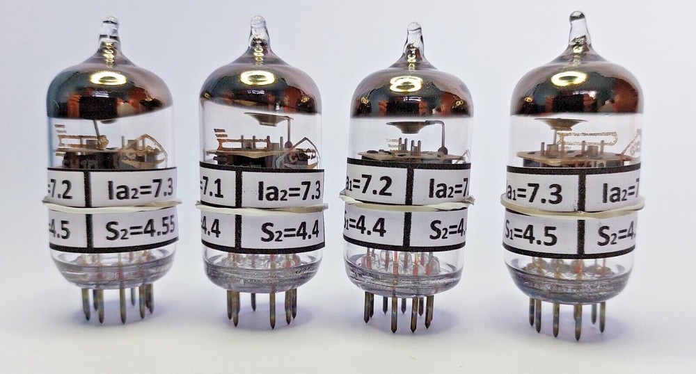 6N1P 6N1 MATCHED QUAD (4pcs) TUBES / VALVES NEW NOS