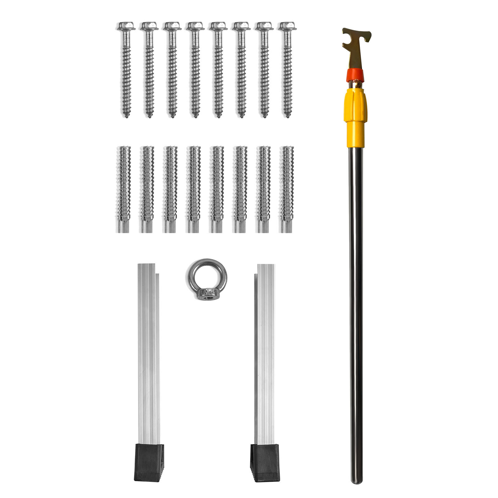 VEVOR Folding Attic Ladder Aluminum Adjustable Portable Loft Stairs Ceiling