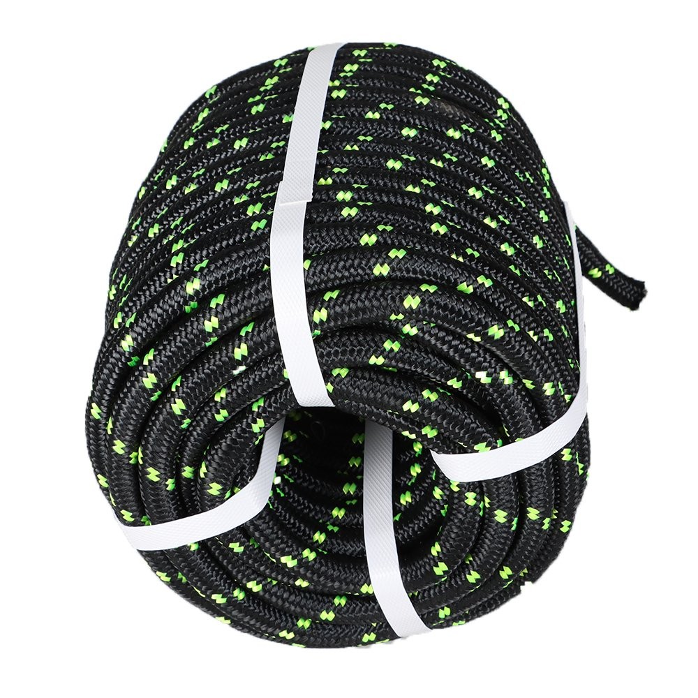 1/2" × 100' Double Braid Polyester Rope 6180Lbs Breaking Strength Bull Rope