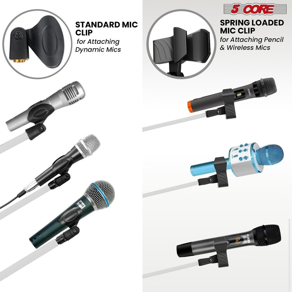 5Core Tripod Mic Stand 4Pcs Adjustable Holder Floor Microphone Boom Arm