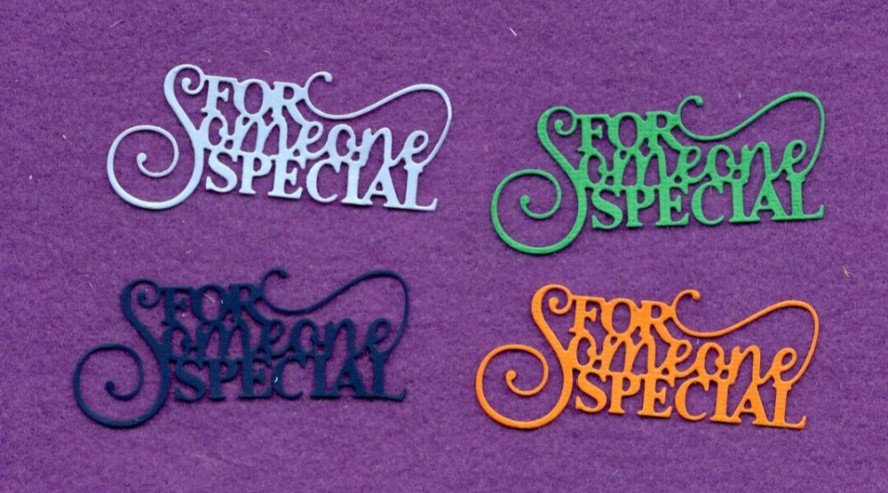 FOR SOMEONE SPECIAL # 2 die cuts scrapbook cards