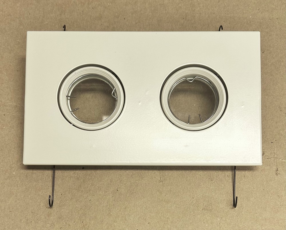 WAC LIGHTING MT-216TL-WT LOW VOLTAGE 2-LIGHT RECTANGLE TRIM WHITE