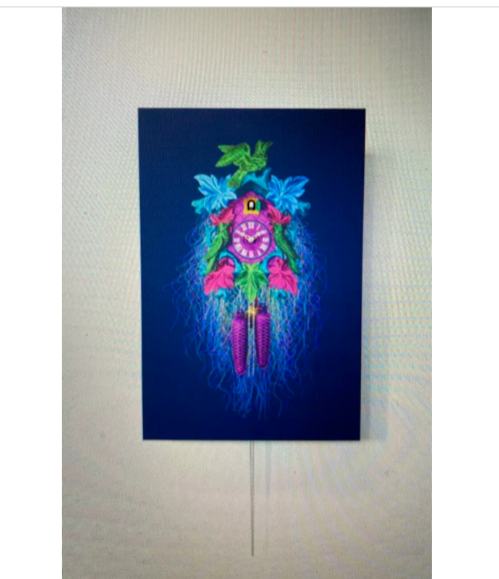 Exquisite Large Authentic Aluminum Mural Brushed Wall Cuckoo Clock