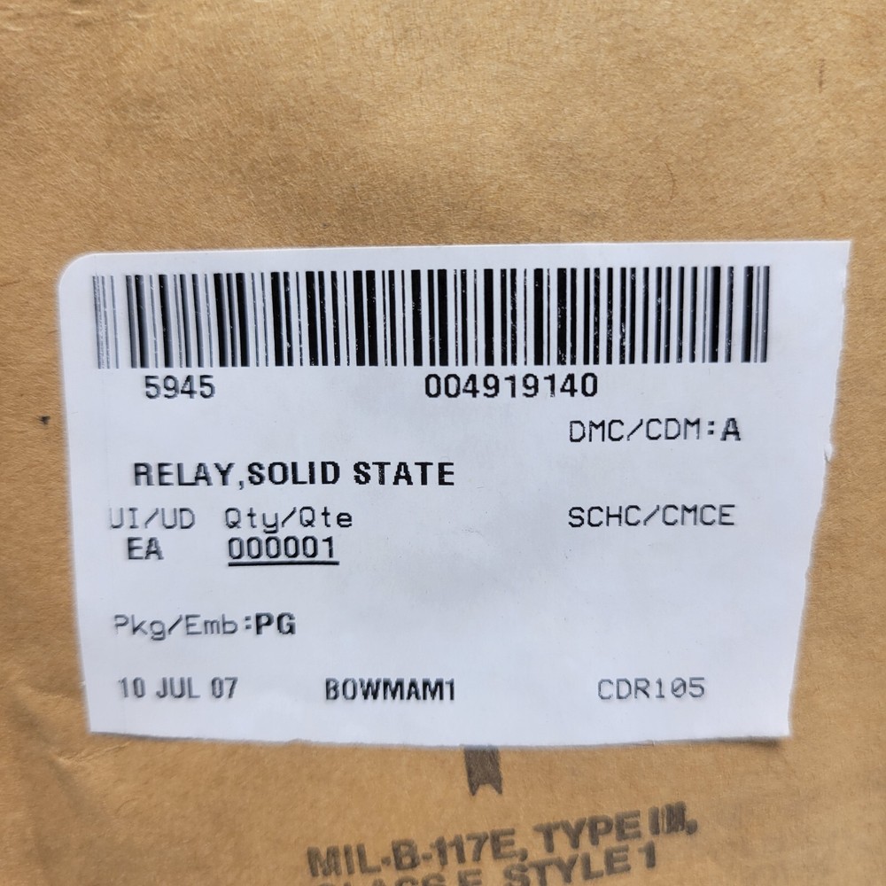 5945-00-491-9140 Solid State Relay 11115 5945004919140