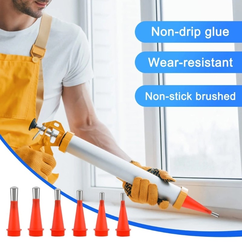 27Pcs Universal Rubber Nozzle Tool Kit Caulking Tips Caulking Nozzle Applicators