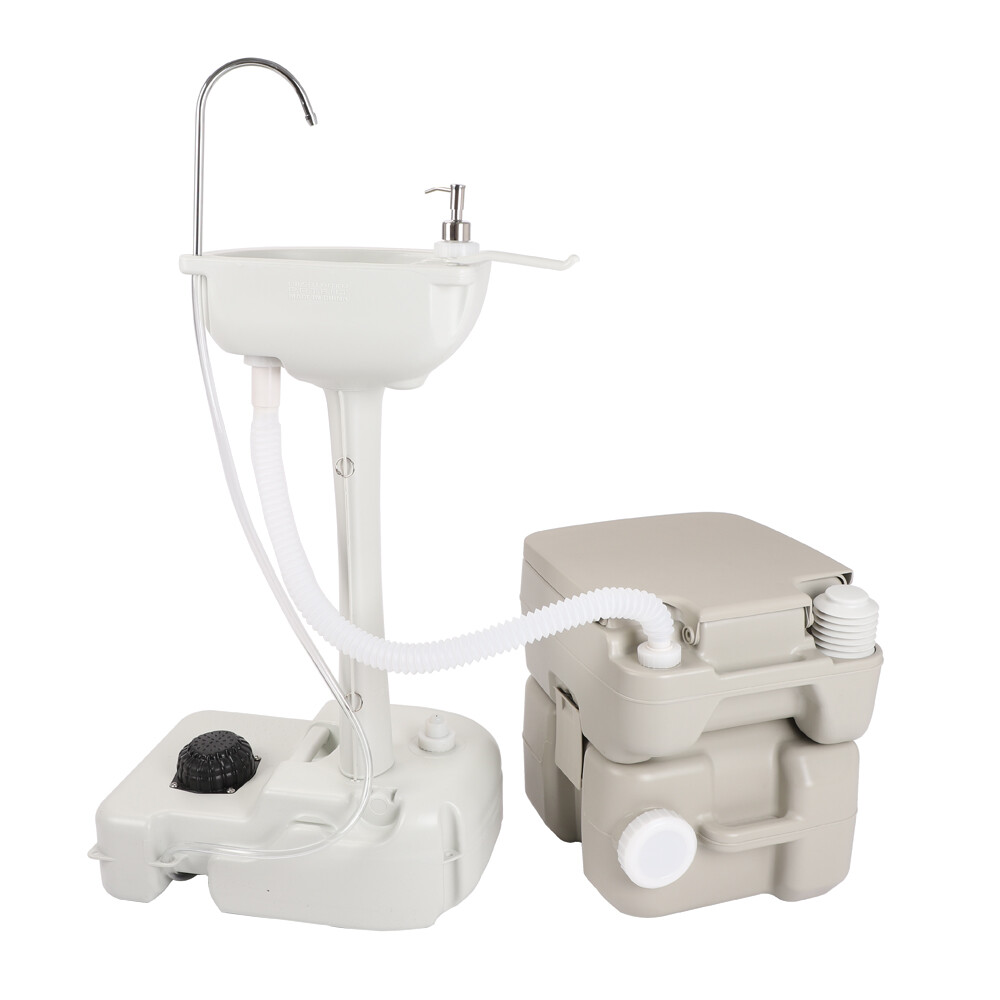 Portable Camping Toilet Flush 20L And Durable Sink Station Hand Wash Stand Fauce