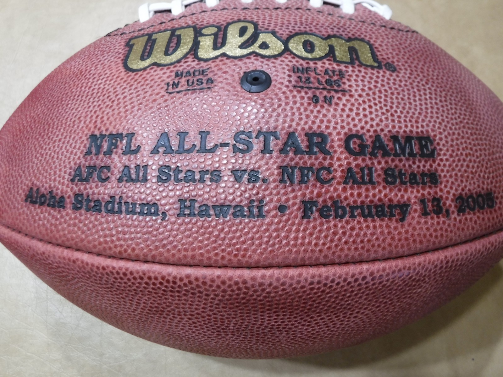 2005 NFL PRO BOWL GAME FOOTBALL 9 SUPER BOWL CHAMPION PITTSBURGH STEELERS