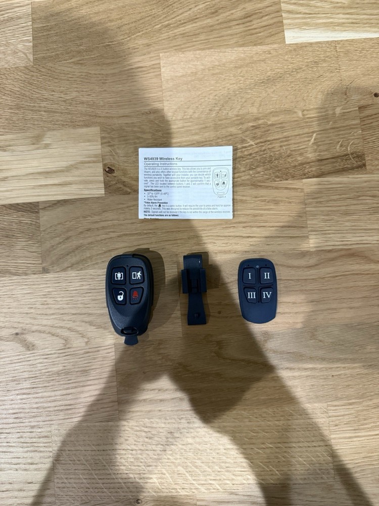 NIB DSC Wireless Key WS4939 4 Button Fob