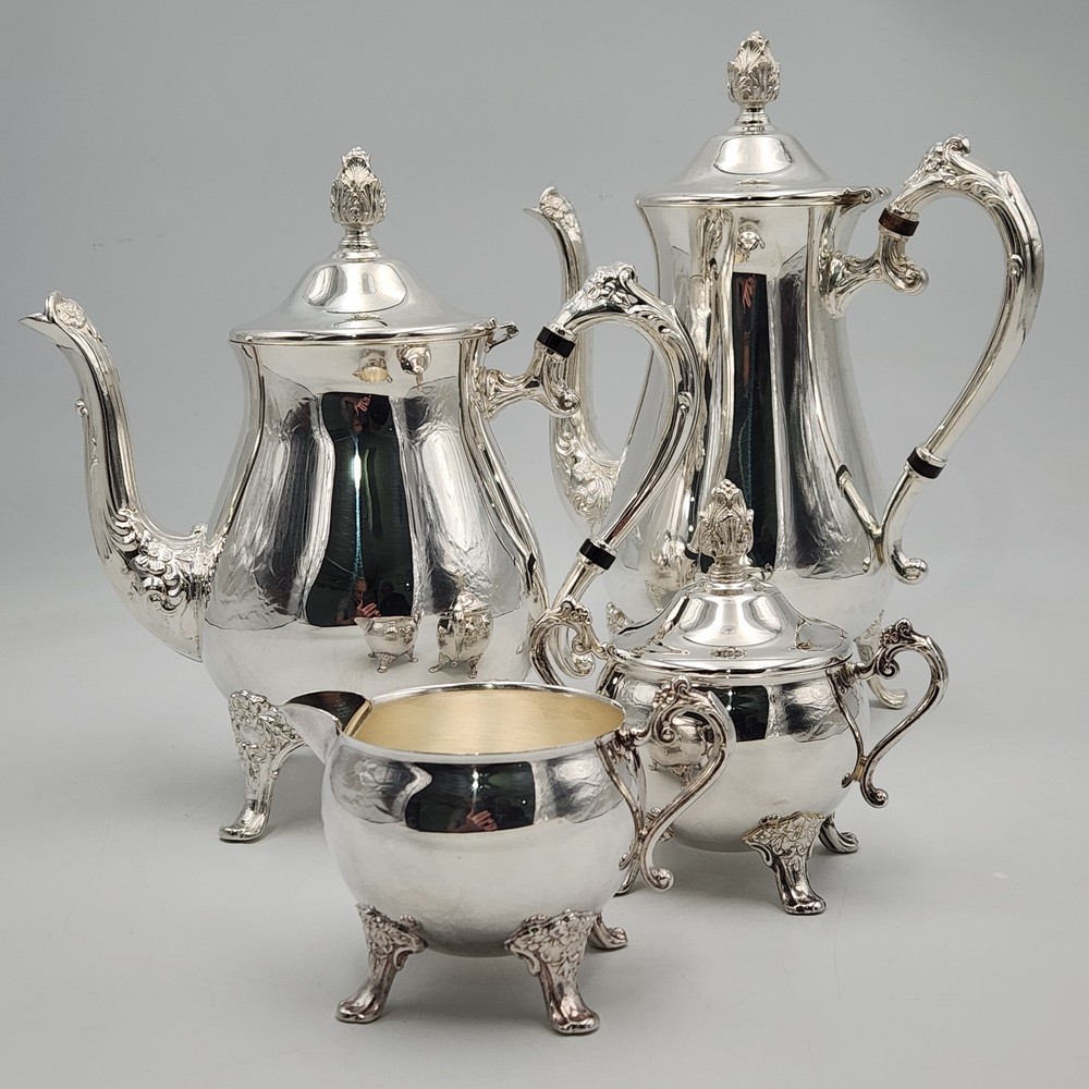 Vintage Gorham Newport Silverplate 4 Pc. Tea Coffee Set YB74 NOS Open Box