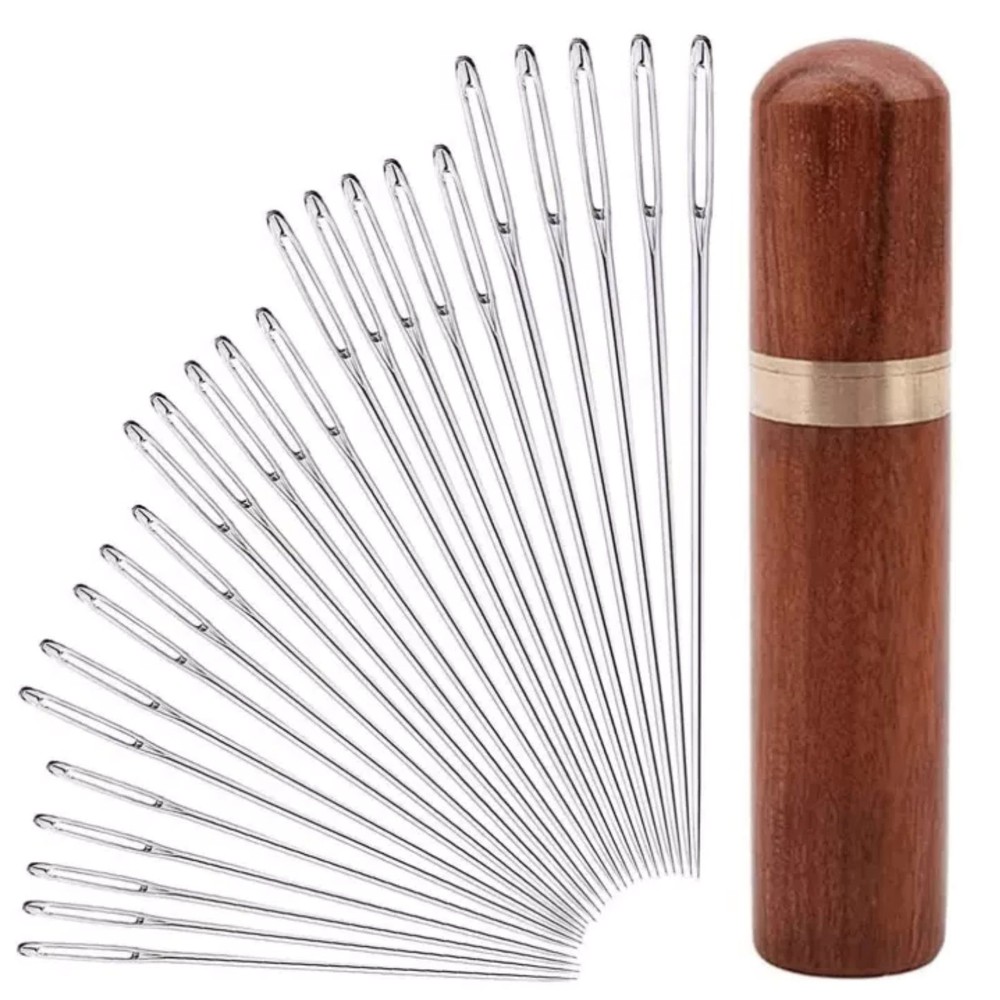 25pcs/Set Assorted Sizes Sewing Needles With Case Large Eye Hand Sewing Needle