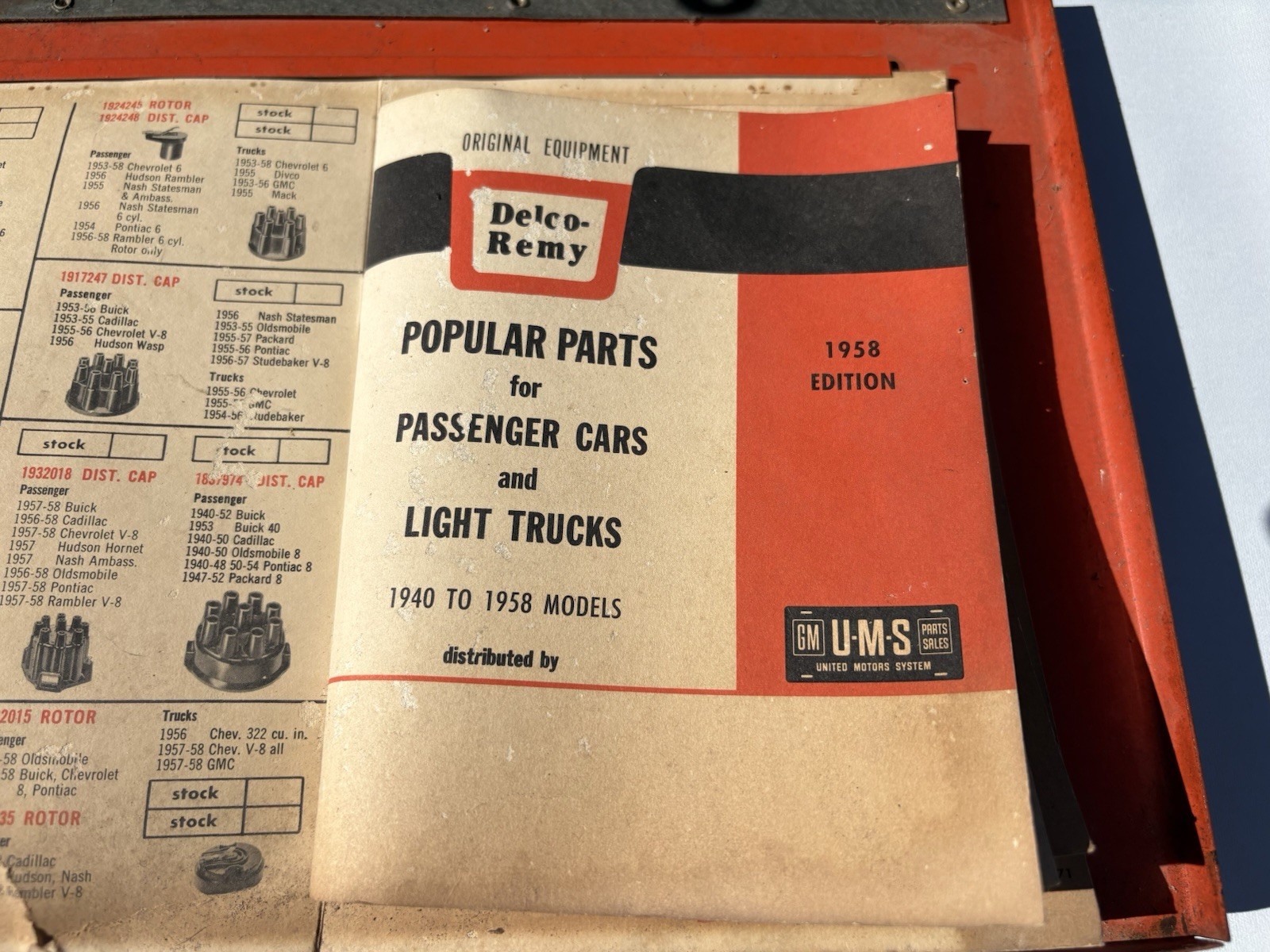 Vintage General Motors Delco Remy Ignition Parts Cabinet Dealer Man Cave