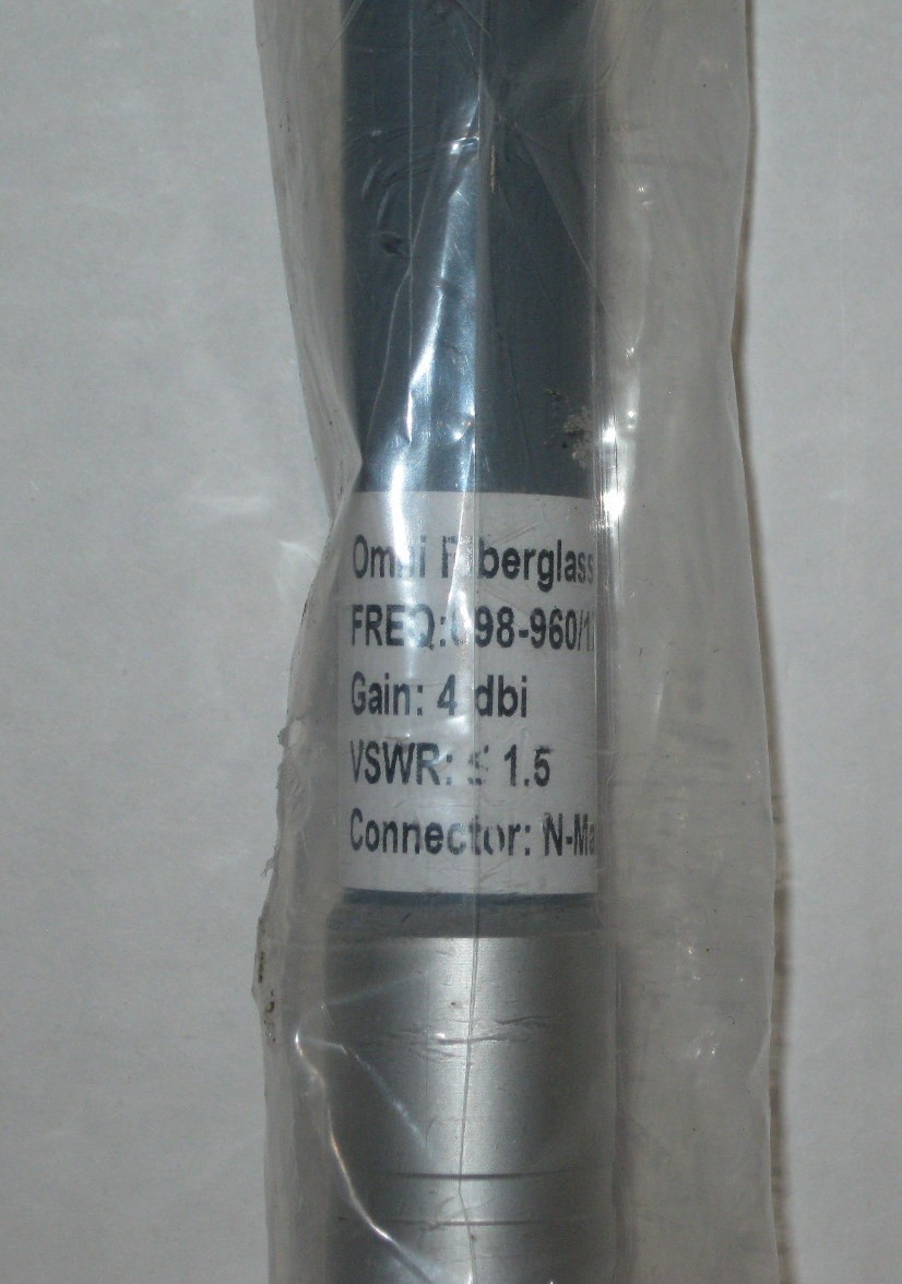 698-960/1710-2700 MHz, Omni Fiberglass Directional Antenna 4dbi, 13.5", N-Male