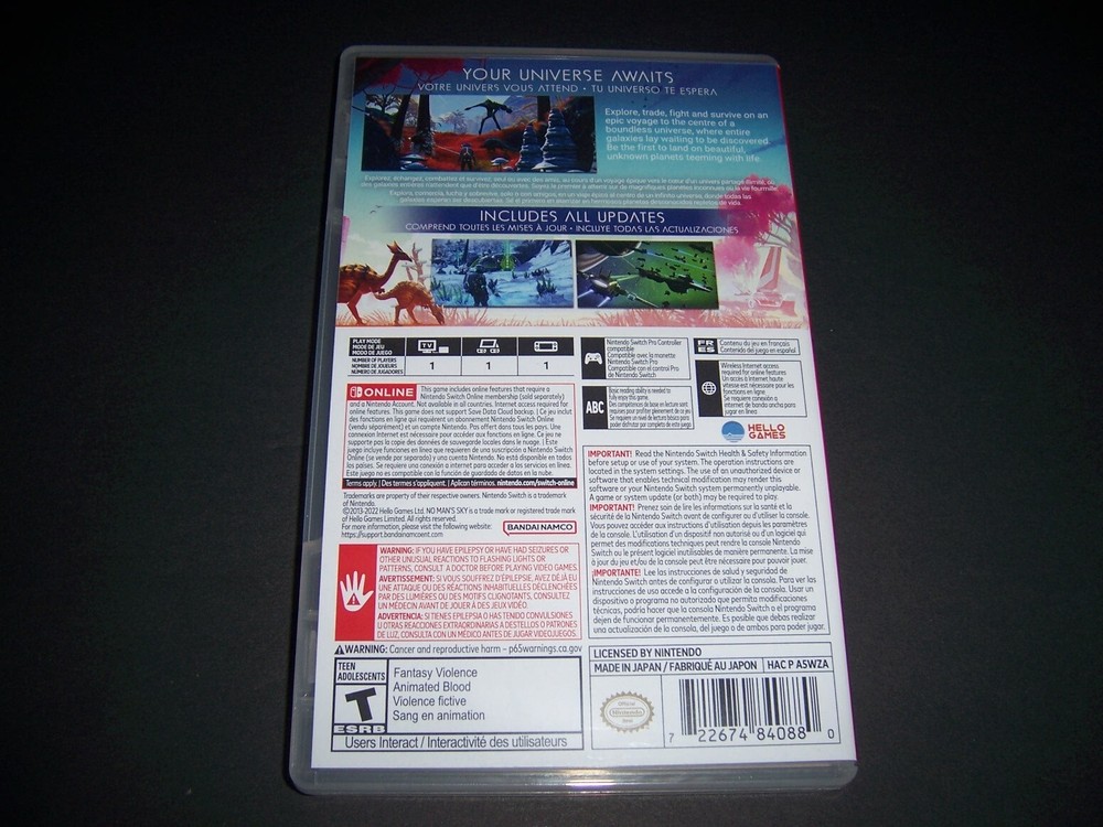 Authentic Box Case ONLY Replacement Nintendo Switch for No Man's Sky