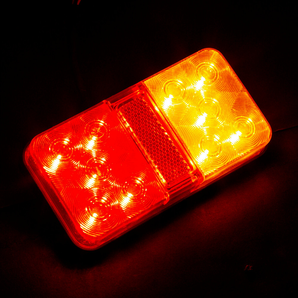2x LED TOWING/TRAILER LAMP/LIGHT STOP/TAIL INDICATOR REFLECTOR CAR/VAN CARAVAN