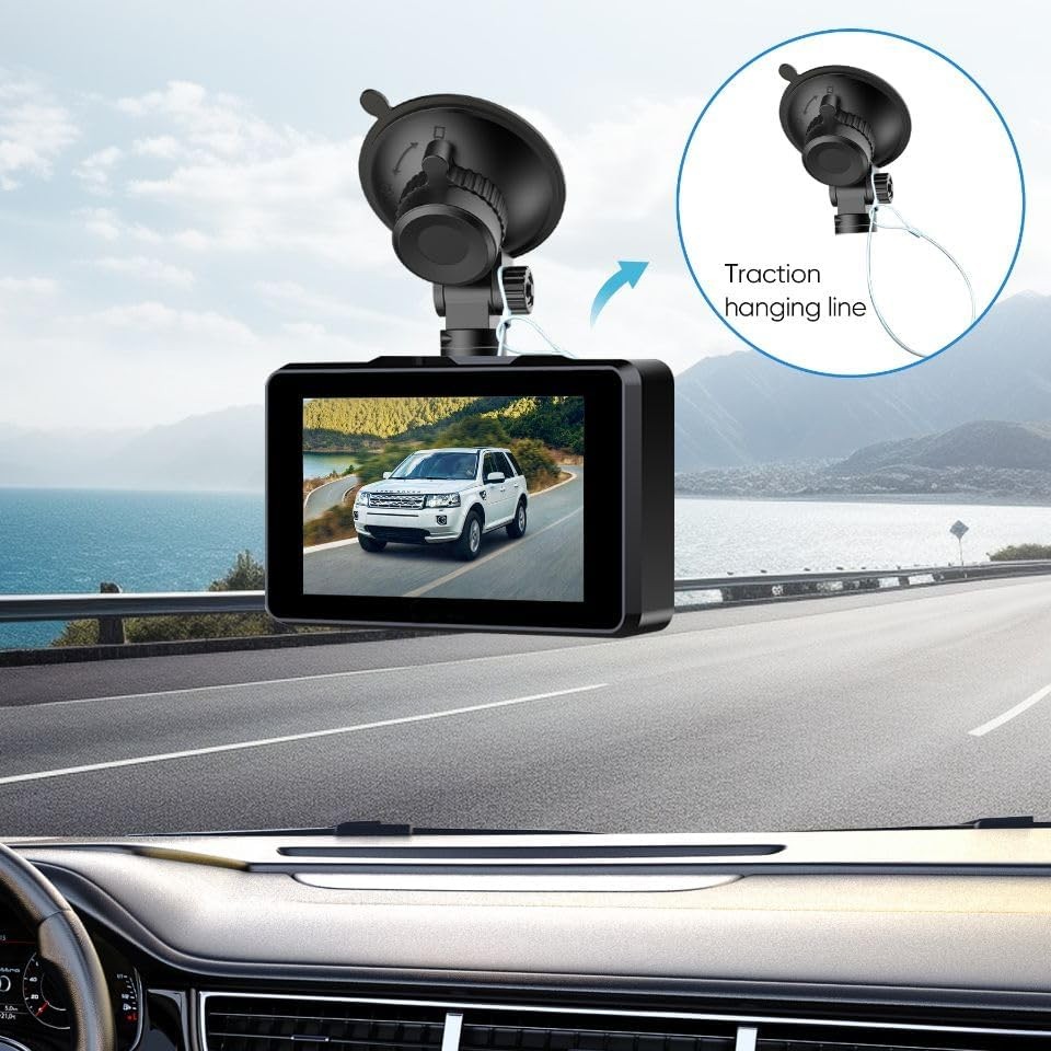 LIUFACAI Dash Cam Mount, Suction Cup Windshield Black