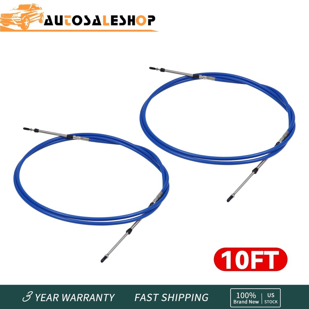 For Yamaha Outboard Inboard 2PCS 10FT 33C Shift Throttle Control Cable Universal