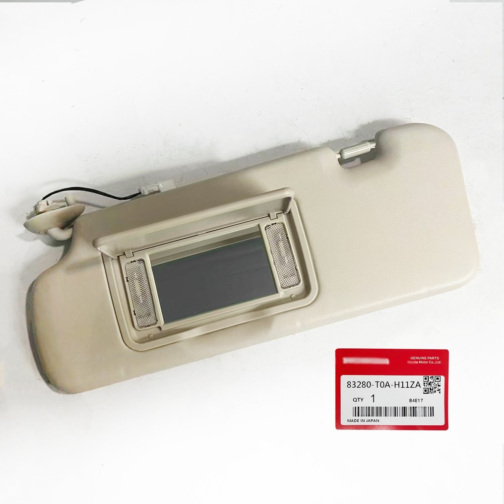 For 2012-2016 Honda CR-V Left Driver Side Beige Sun Visor W/ Light & Mirror