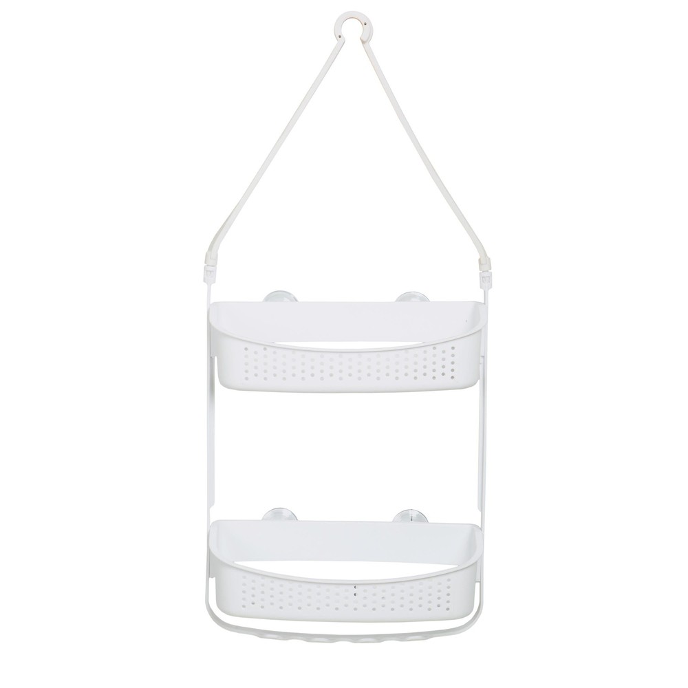 Convertible Shower Caddy 2 Tier Organizer Rust Resistant W/ Accessory Hooks US
