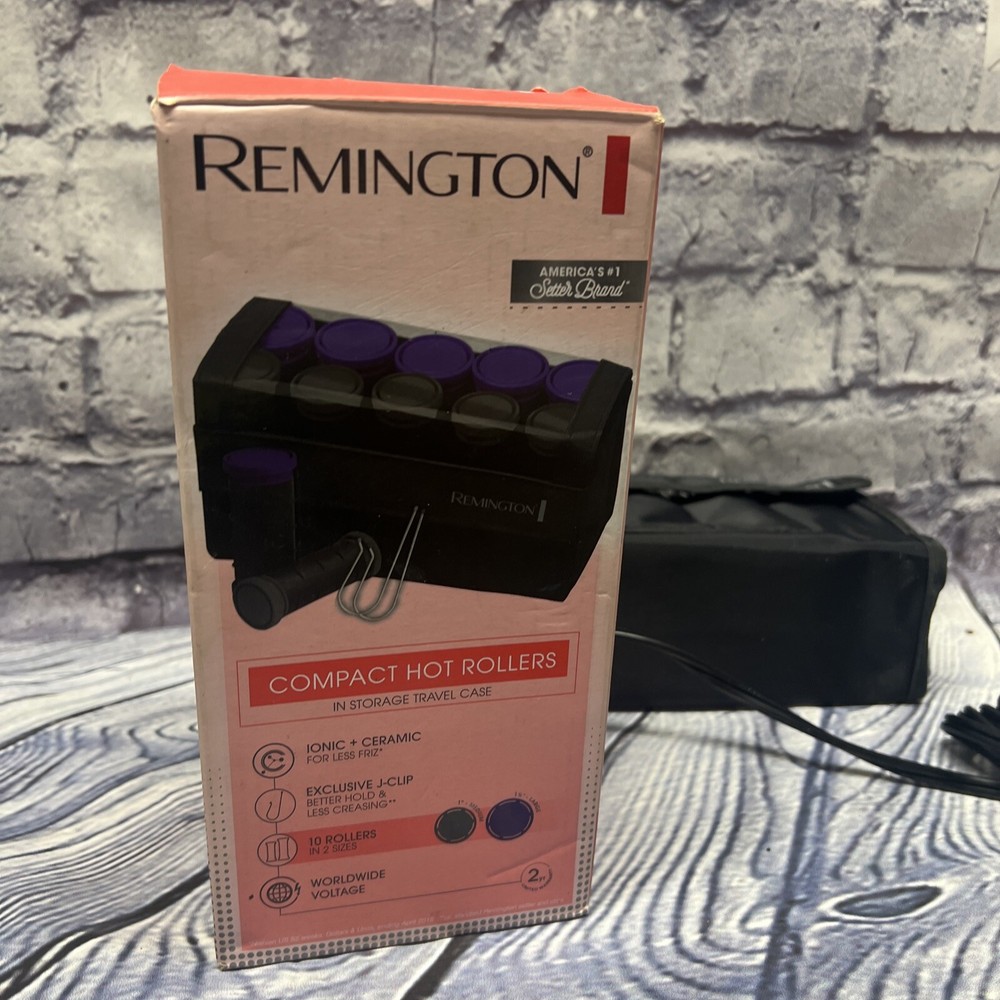 Remington Compact Ceramic Ionic Hot Rollers w/Travel Case Prem Model NIB Opened