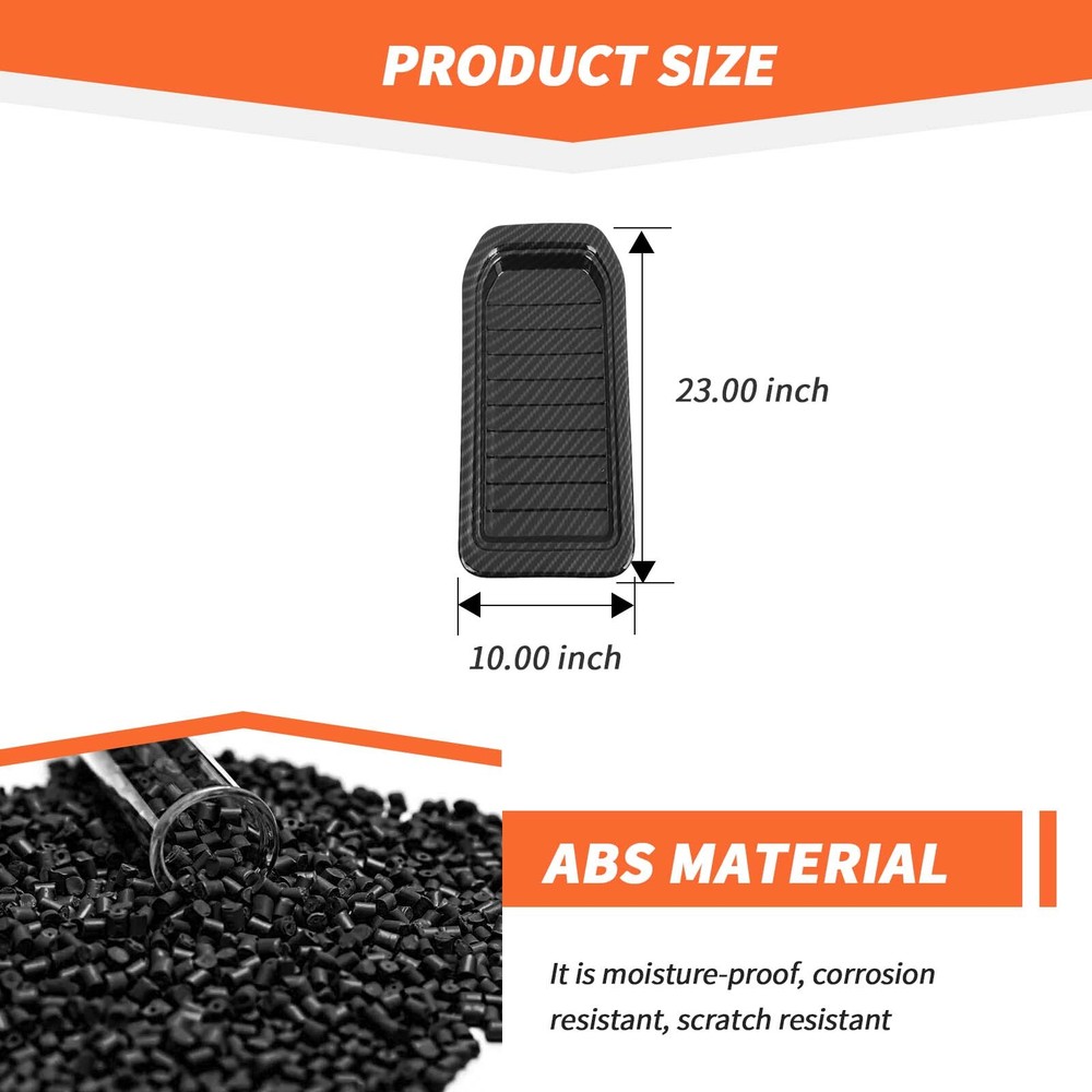 Carbon Center Console Armrest Box Bezel Cover Trim For Chevy Silverado 19+ /GMC