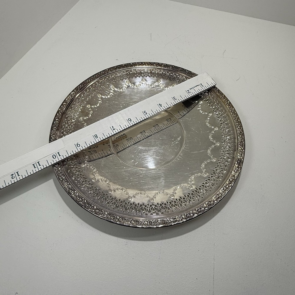 Silver Plated Plate Reed & Barton #1703 10.25” Serving Platter Sandwich Tray G.C