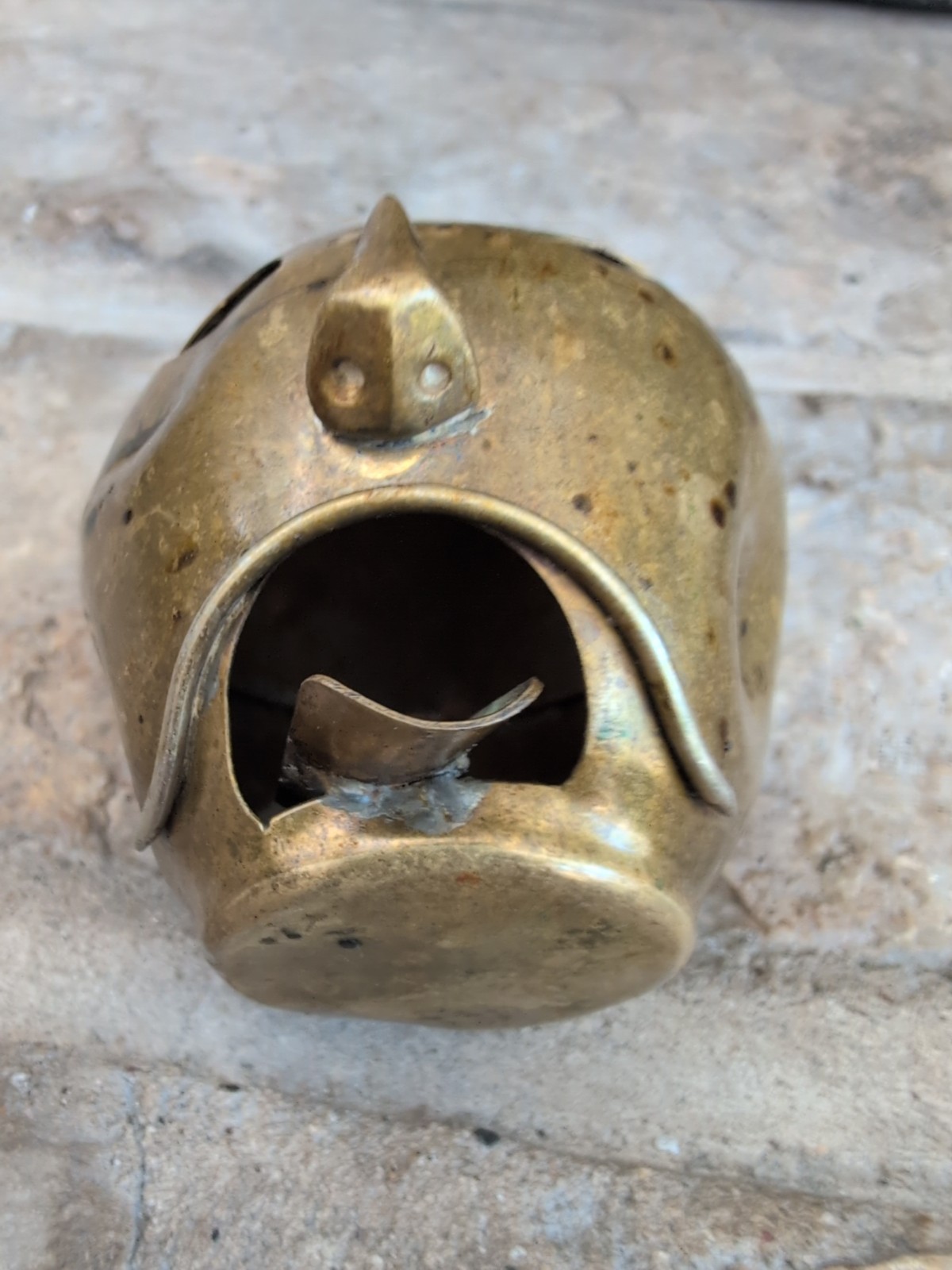 1960s Artes De Mexico Metalwork luchador Smoker Ashtray Incense Burner, 4.5”