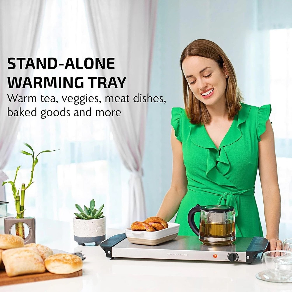 Elegant Electric Warming Tray – Adjustable Temperature Control & Compact Design