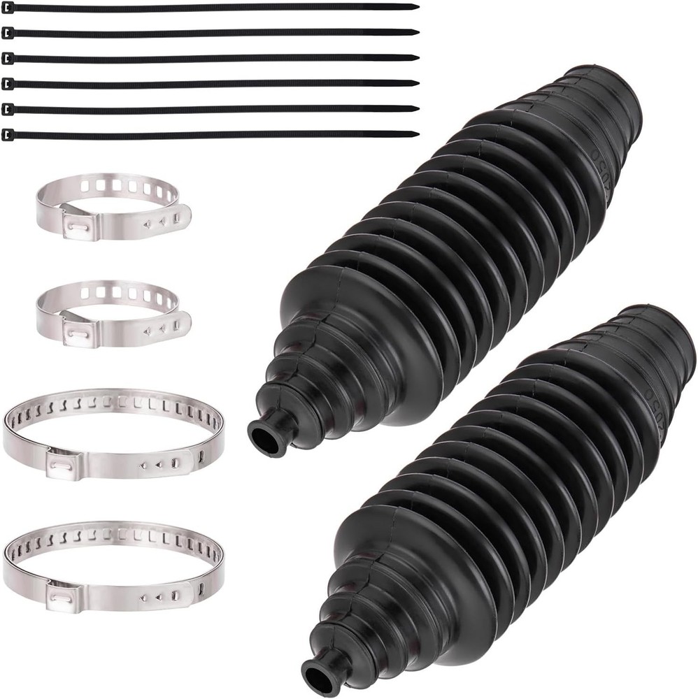 Inner Tie Rod Boot Kit, 2PCS Universal Adjustable Car Tie Rod Boot with
