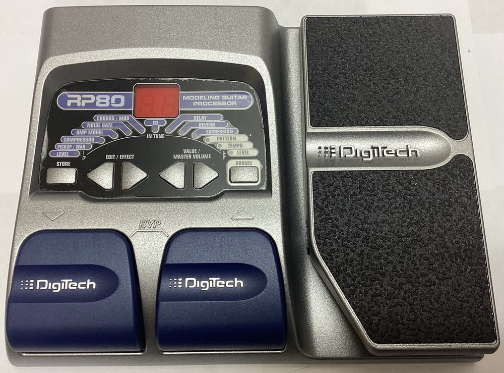 DigiTech RP80 Multi Effects Pedal Modeling Guitar Processor w/ Power Supply Box