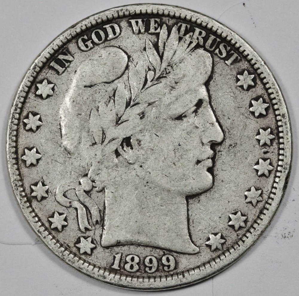 1899 Barber Half Dollar.  Fine.  204938