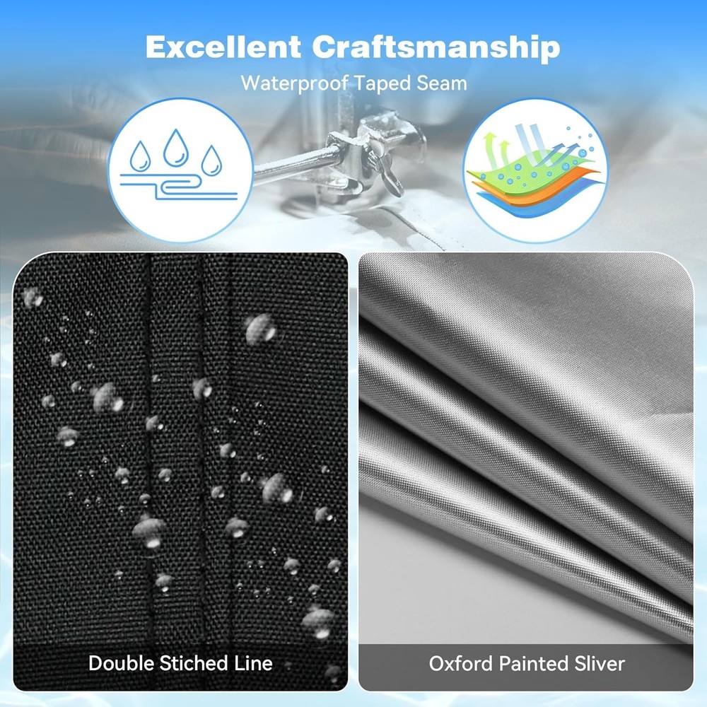 12 Ft Round Pool Cover UV Resistant Waterproof with Drawstring & Nails