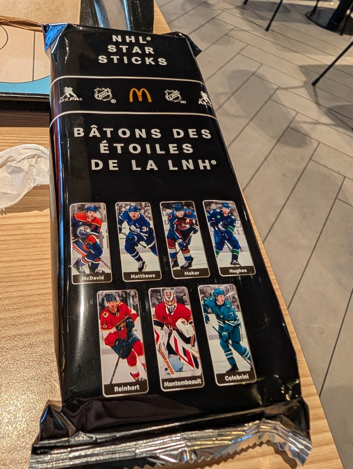 Connor McDavid McDonald's NHL Star Sticks 2025-2026 Canada Exclusive Mini Stick