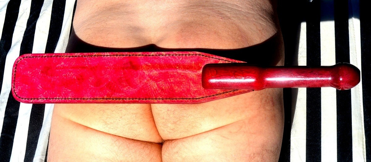 Custom-made Warder’s Prison Strap, Hardwood Handle, Sole Leather