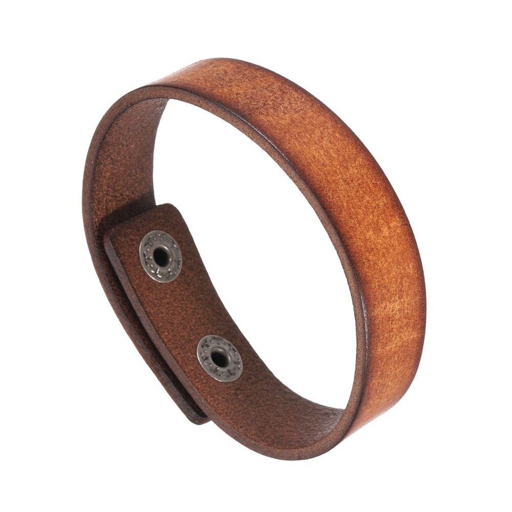 Plain Leather Bracelets Buckle Bangle,Brown Black Punk Bracelets