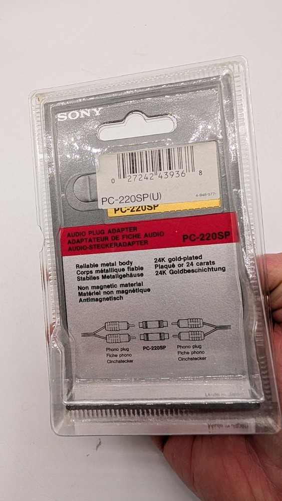 SONY PC-220SP Genuine Audio Plug Adapter New in box